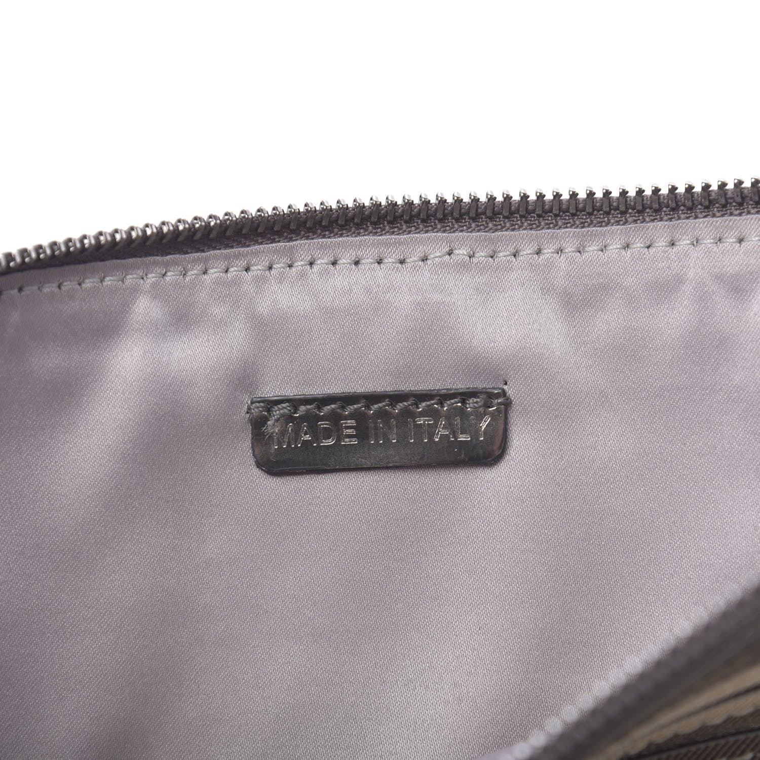 Burberry Metallic Patent Calfskin House Check Sliced Ashcombe Clutch 7 of 14