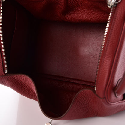 Hermes Taurillon Clemence Lindy 30 Rouge Garance 5 of 13