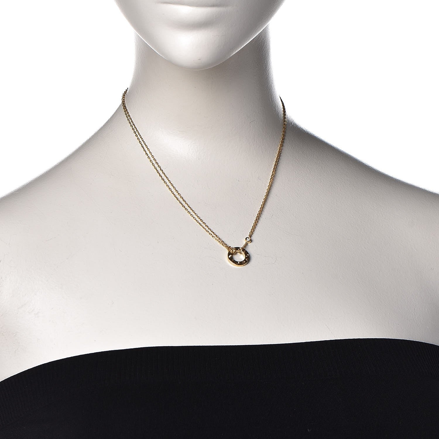Cartier 18K Yellow Gold 2 Diamond LOVE Necklace 2 of 6