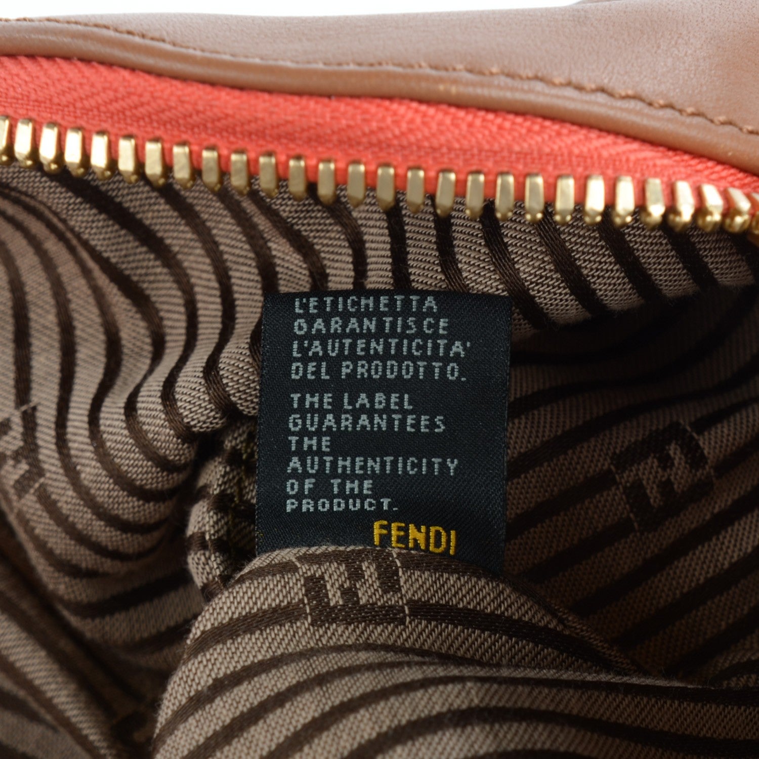 Fendi Capra Vitello Saddle Colorblock Large Chameleon Tote Biscotto 10 of 10