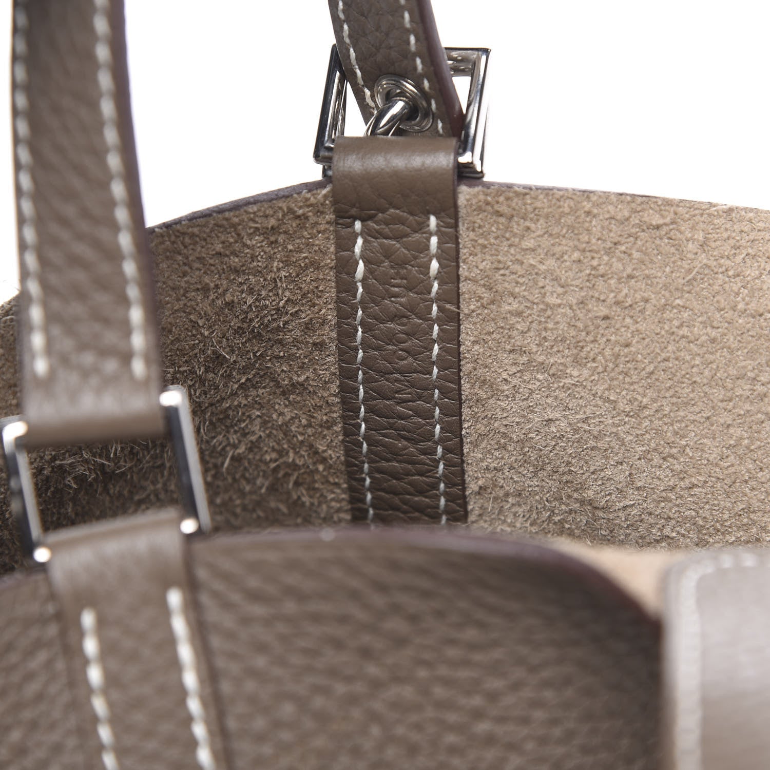 Hermes Taurillon Clemence Picotin Lock 18 PM Etoupe 7 of 9