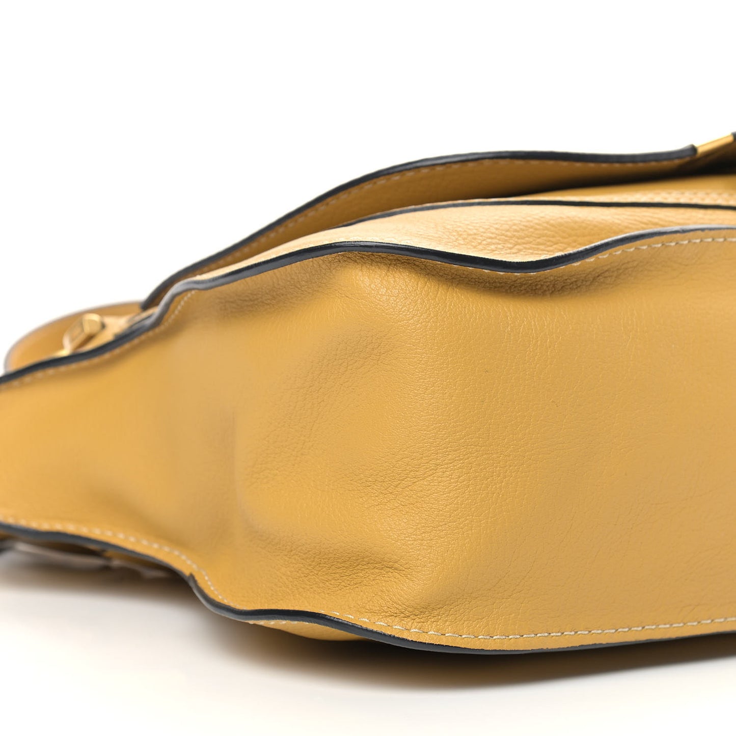 Calfskin Medium Marcie Satchel Curry Yellow