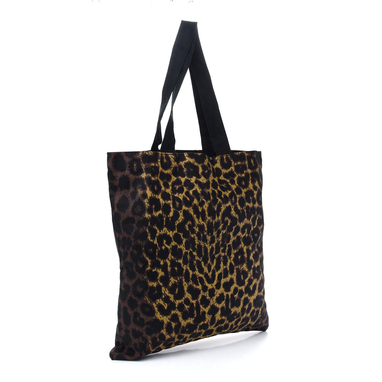 Saint Laurent Canvas Leopard Tote Black 2 of 7
