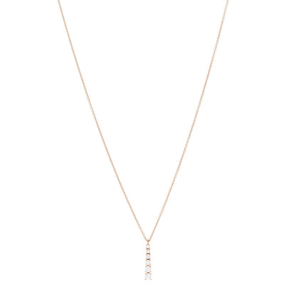 Tiffany 18K Rose Gold Diamond Graduated Drop Pendant Necklace 1 of 7