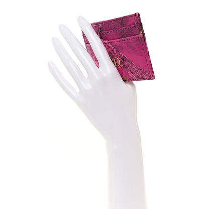 Christian Dior Calfskin Printed Toile De Jouy Lady Dior Card Holder Pink 2 of 8