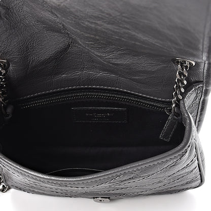 Saint Laurent Crinkled Calfskin Matelasse Monogram Niki Chain Wallet Storm 5 of 9