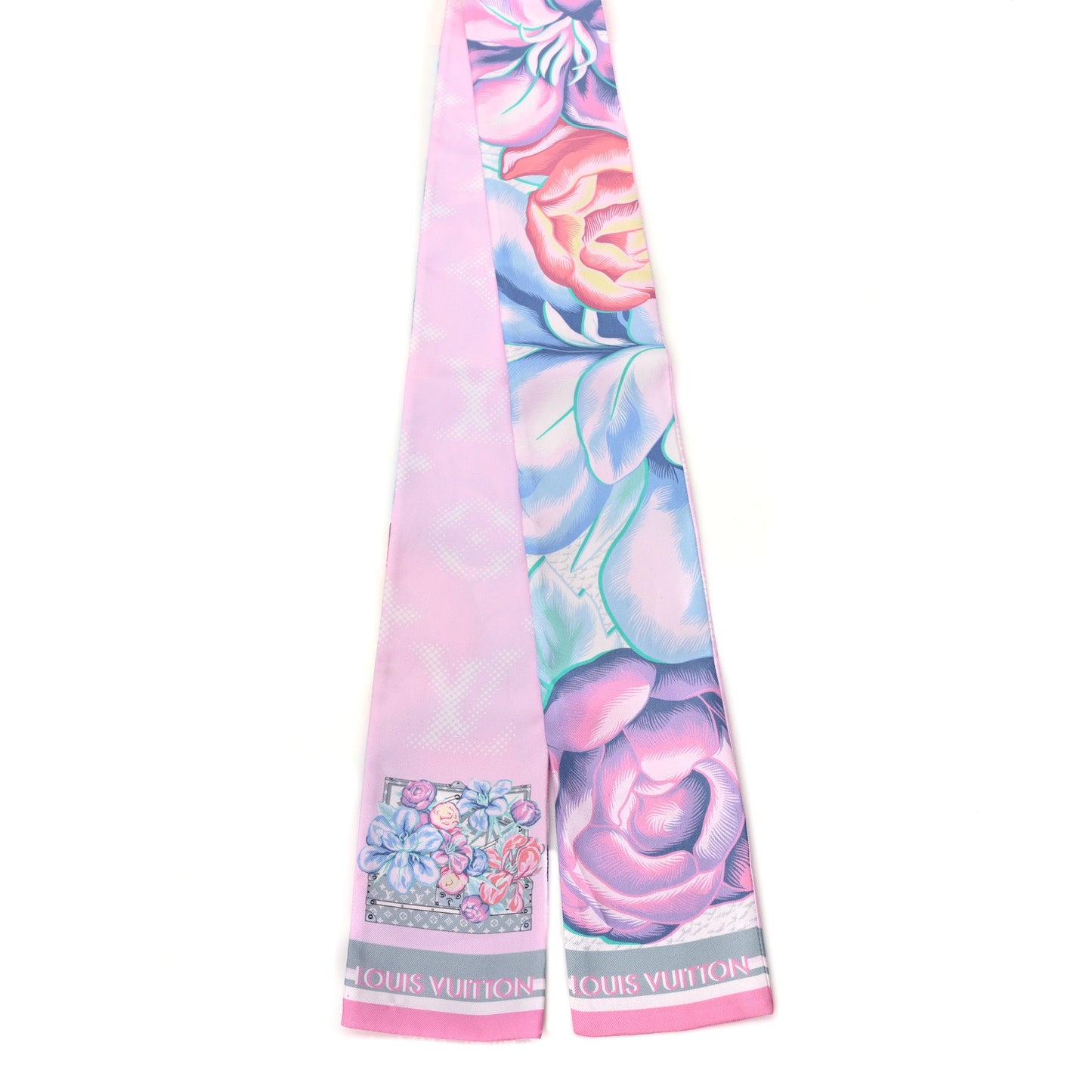 Silk Monogram Malle Fleurs Bandeau Mauve