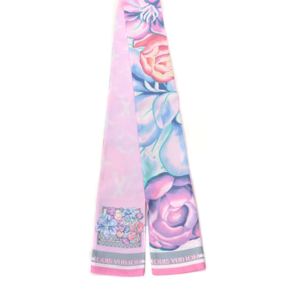 Louis Vuitton Silk Monogram Malle Fleurs Bandeau Mauve 2 of 3