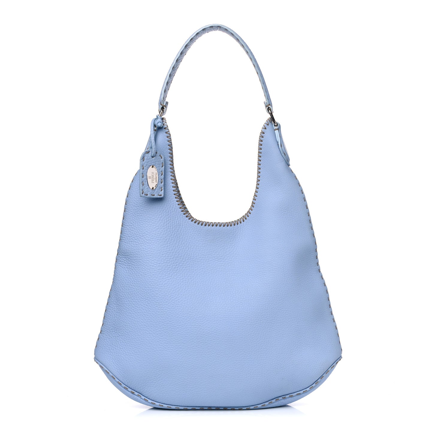 Cuoio Romano Selleria Shoulder Bag Sky Blue