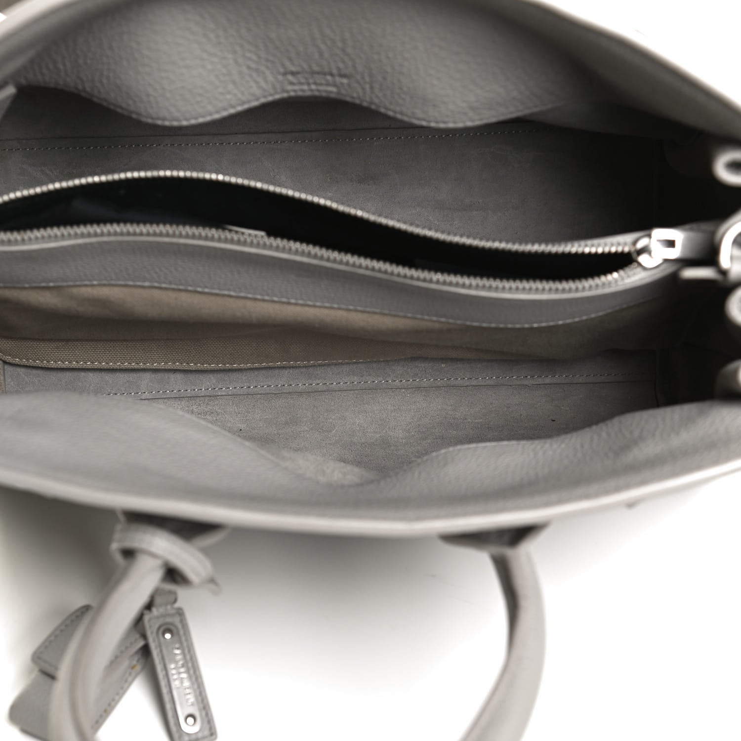 Saint Laurent Grained Calfskin Small Supple Sac De Jour Mouse Grey 5 of 12