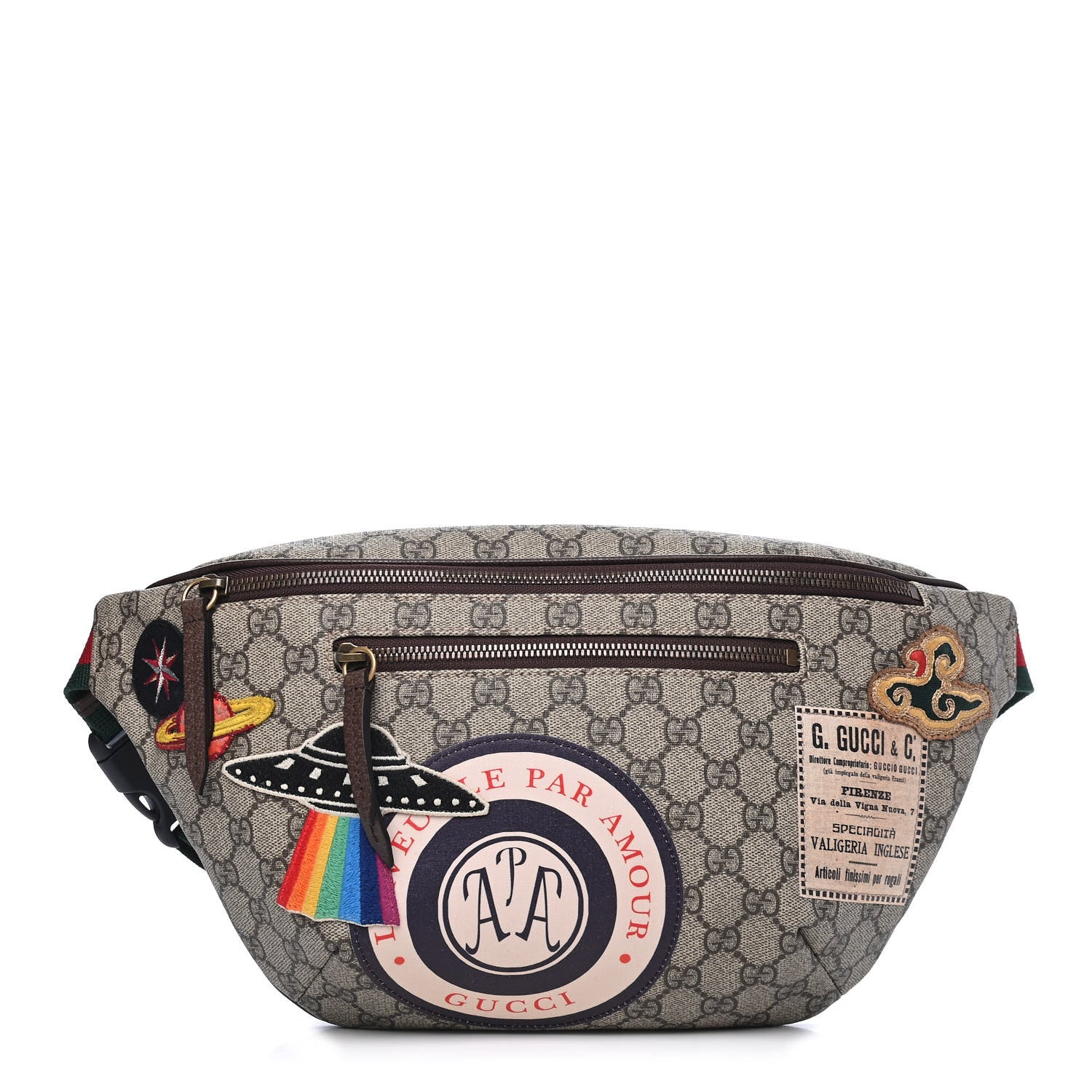 Gucci GG Supreme Monogram Courrier Belt Bag Beige New Acero 1 of 4