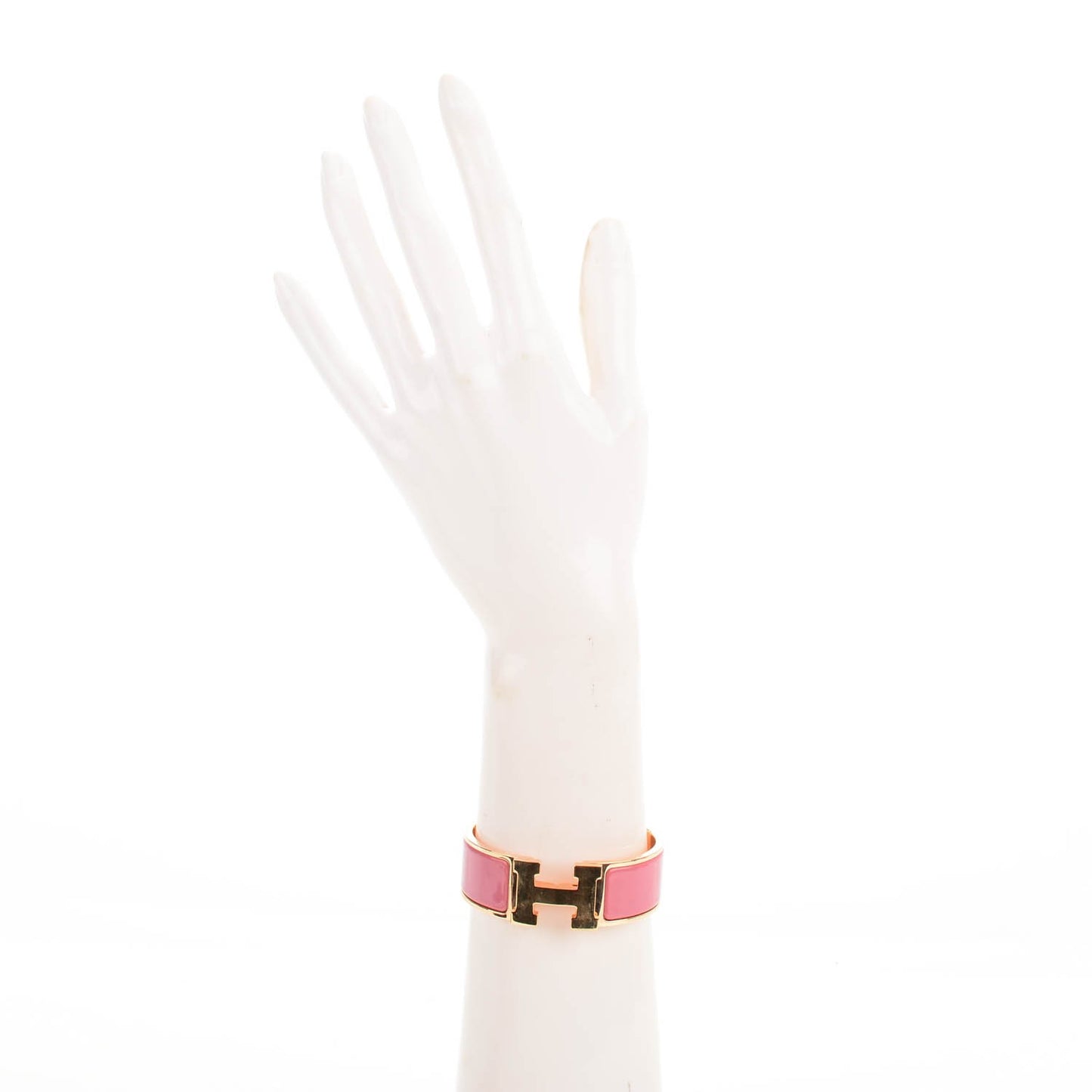 Enamel Wide Clic Clac H Bracelet PM Rose Velours