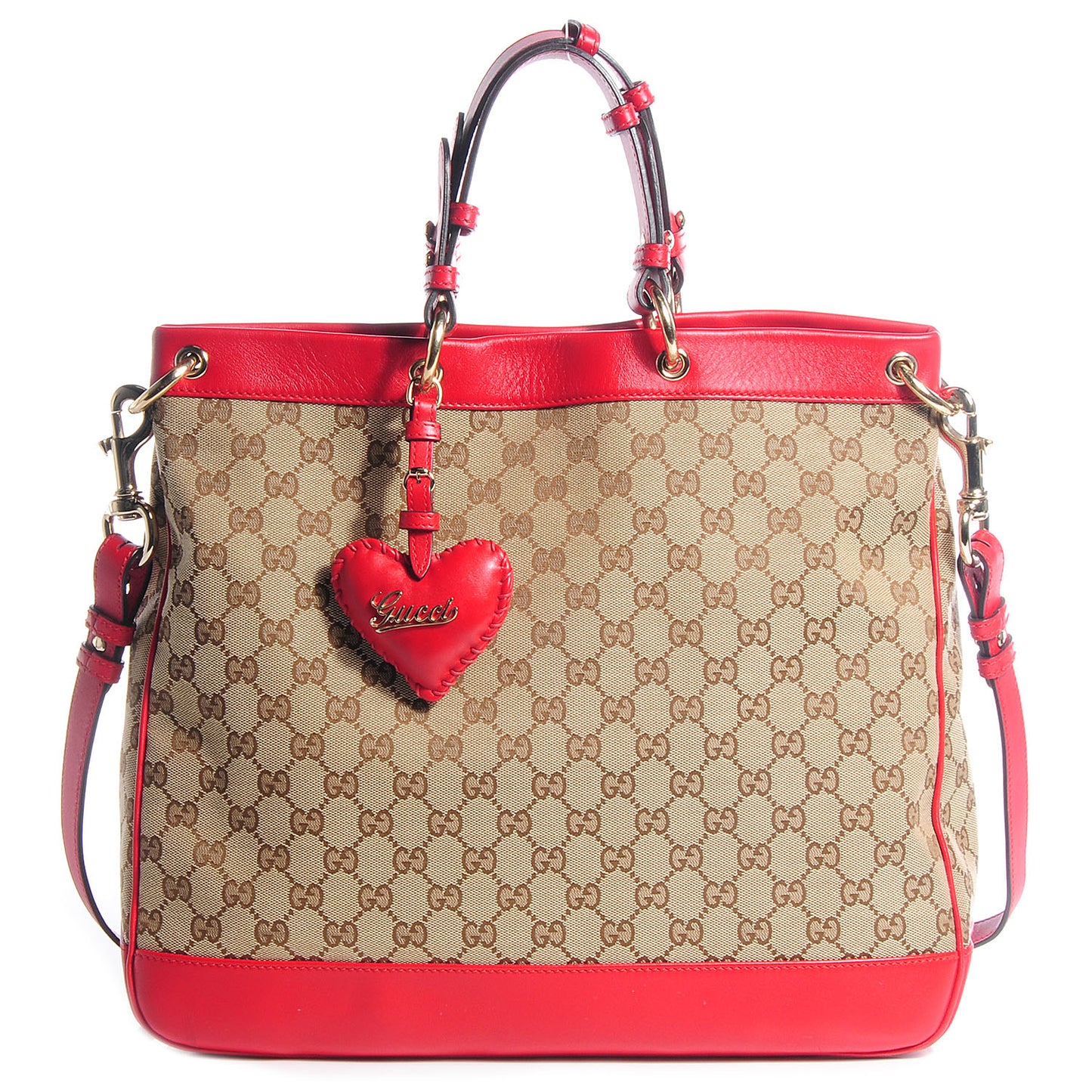 Monogram Medium Valentine Top Handle Bag Red