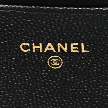 Chanel Caviar Quilted Glasses Case With Chain Black 6 of 12