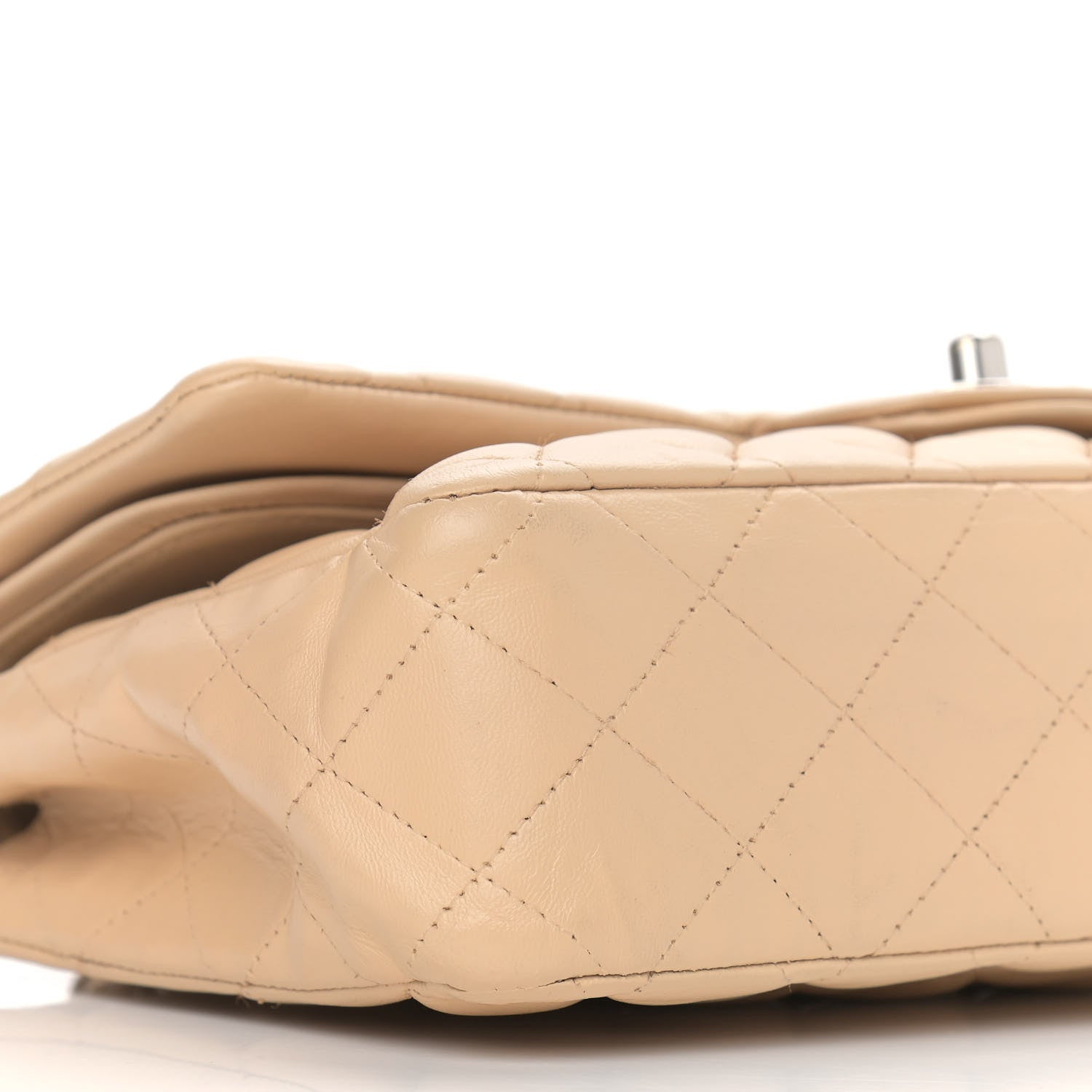 Chanel Lambskin Quilted Medium Double Flap Beige 8 of 16