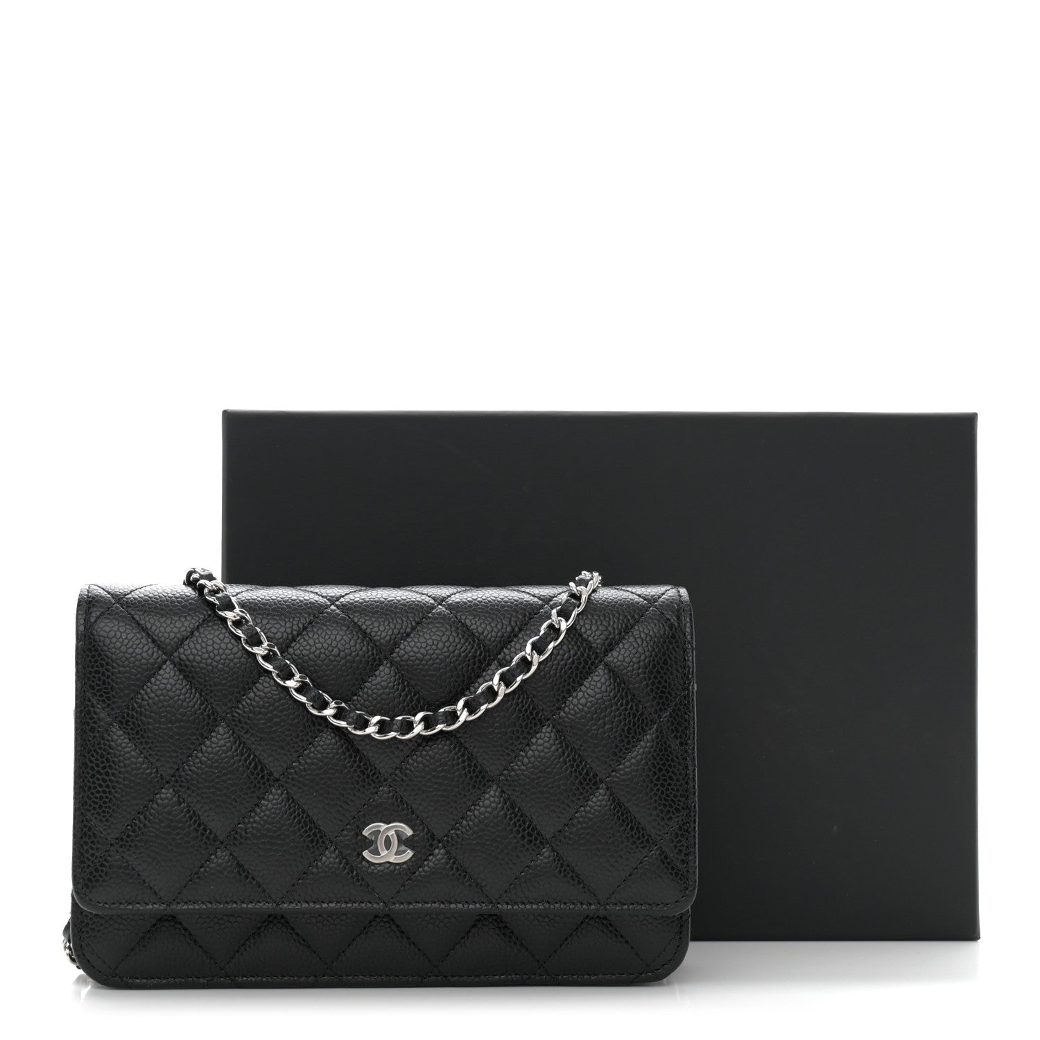 Chanel Caviar Quilted Wallet on Chain WOC Black 12 of 12