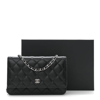 Chanel Caviar Quilted Wallet on Chain WOC Black 12 of 12