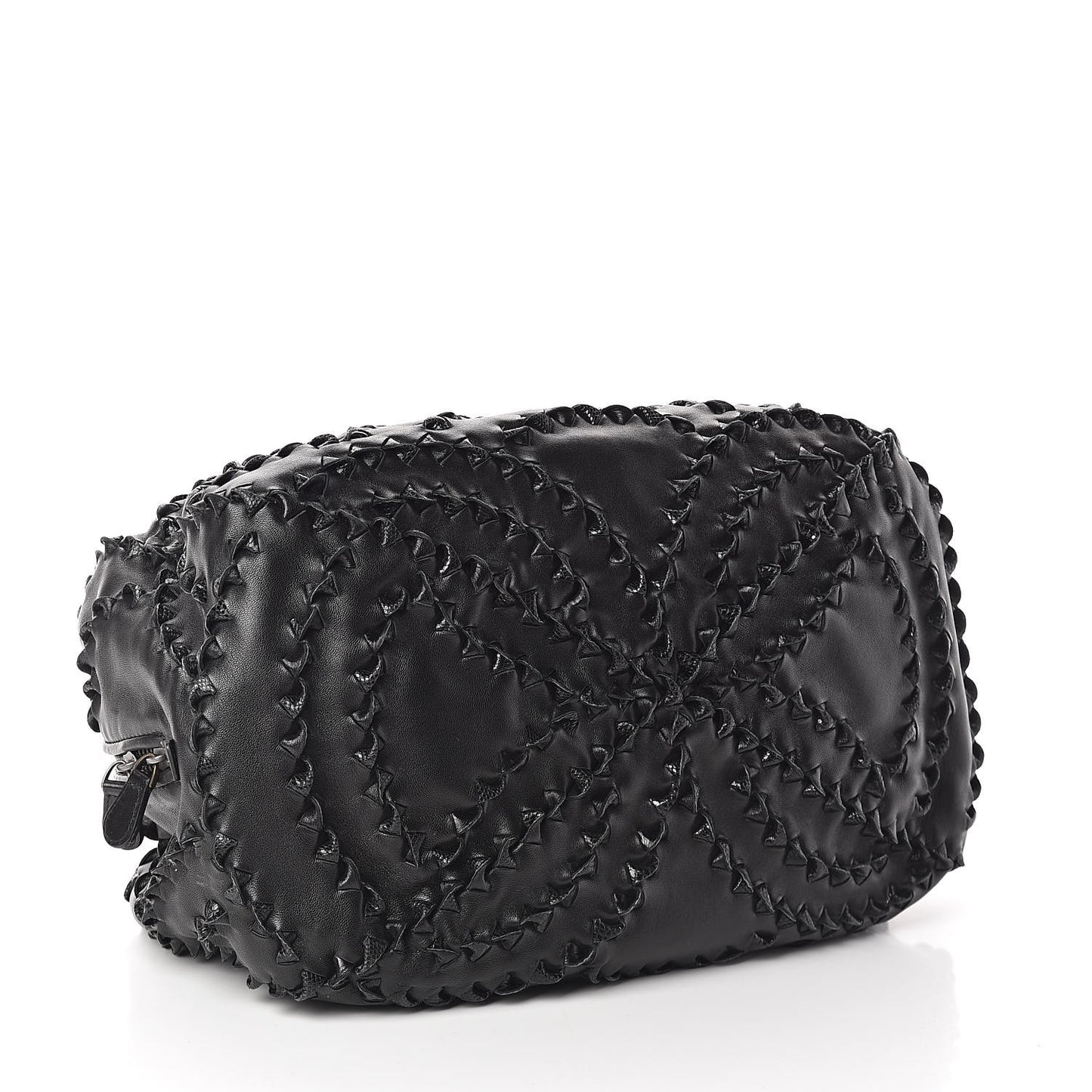 Nappa Karung Intrecciato San Marco Tote Black