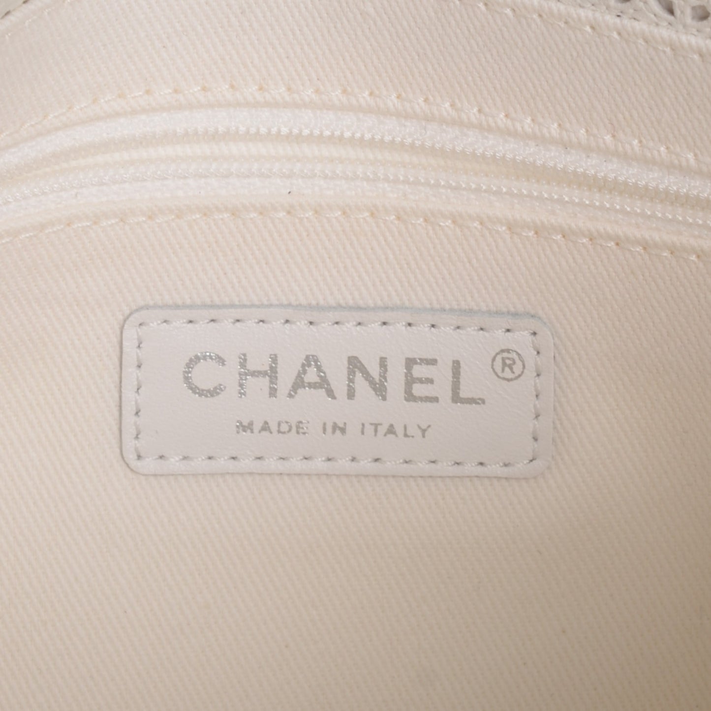 Perforated Calfskin Small Up In The Air Flap Ivory