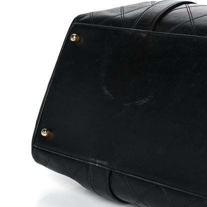 Chanel Calfskin Stitched CC Boston Black 11 of 16