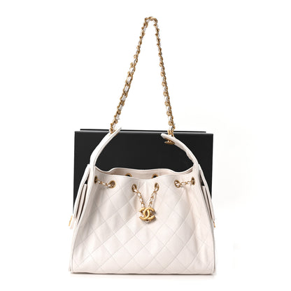 Chanel Caviar Quilted Small Chanel 25 Handbag White 11 of 11
