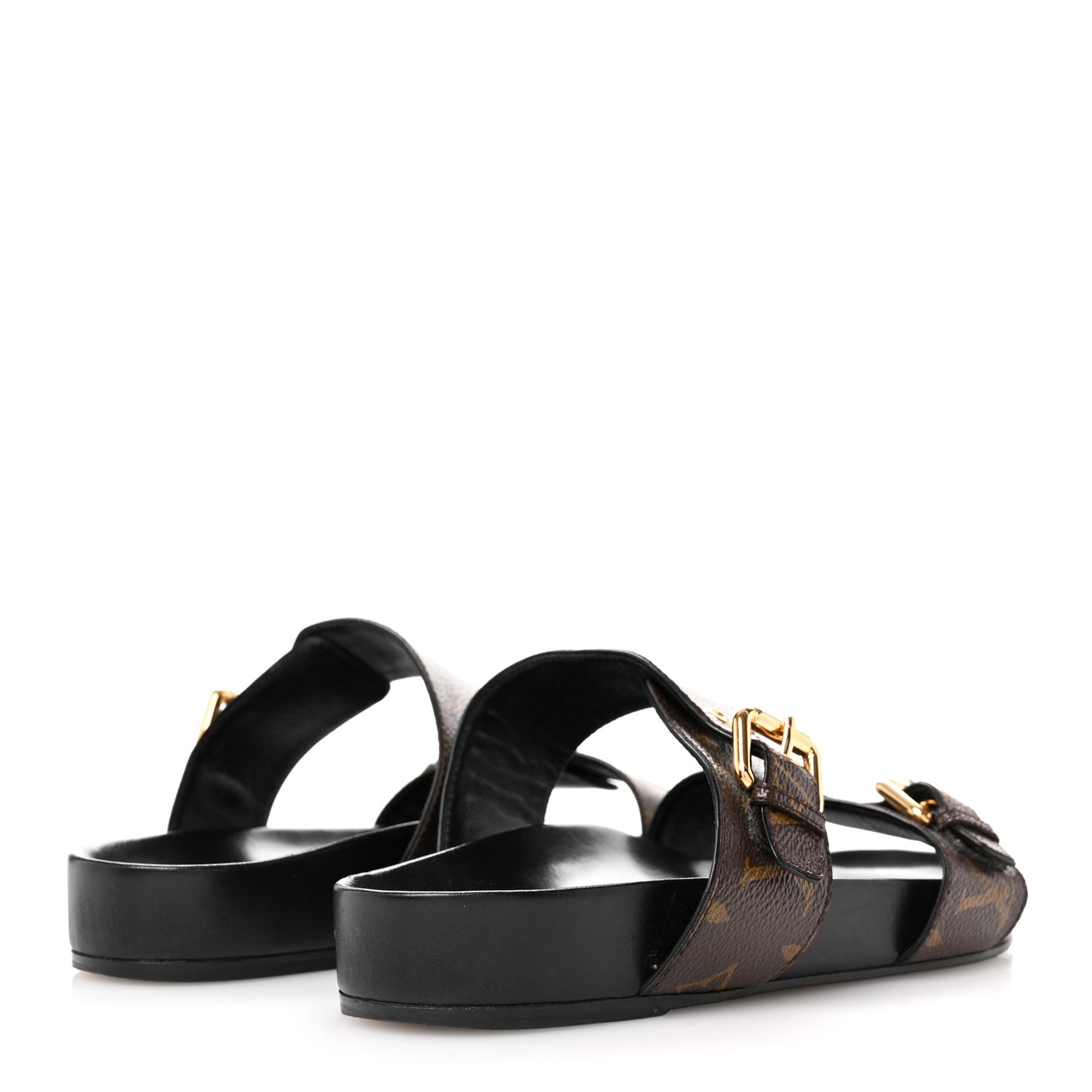 Monogram Bom Dia Mule Sandals 38 Black