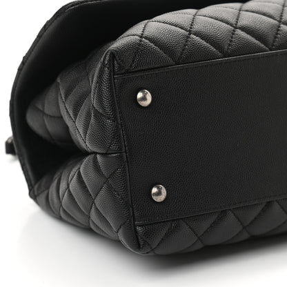 Chanel Caviar Quilted Small Coco Handle Flap Black 8 of 10