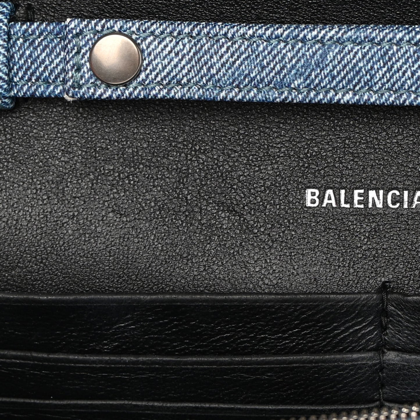 Nappa Denim Printed Hourglass Chain Bag Denim Blue