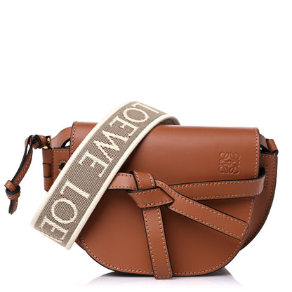 Loewe Calfskin Jacquard Mini Gate Dual Bag Tan 1 of 9