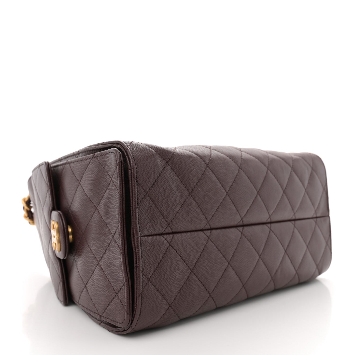 Caviar Quilted Small Chanel 25 Handbag Dark Brown