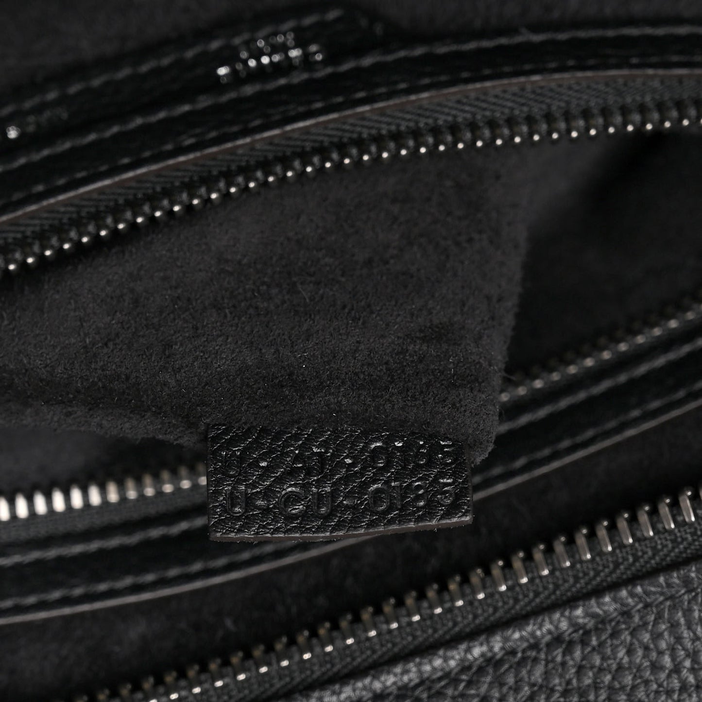 Drummed Calfskin Mini Luggage Black