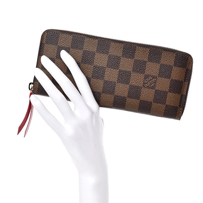 Louis Vuitton Damier Ebene Clemence Wallet Cherry 2 of 9