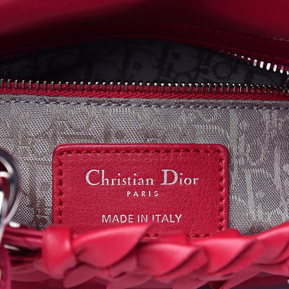 Christian Dior Lambskin Cannage Bow Mini Lady Dior Fuchsia 7 of 11