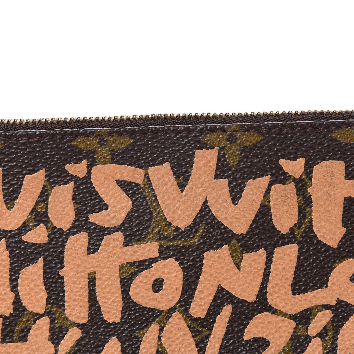 Monogram Graffiti Pochette Accessories Peach
