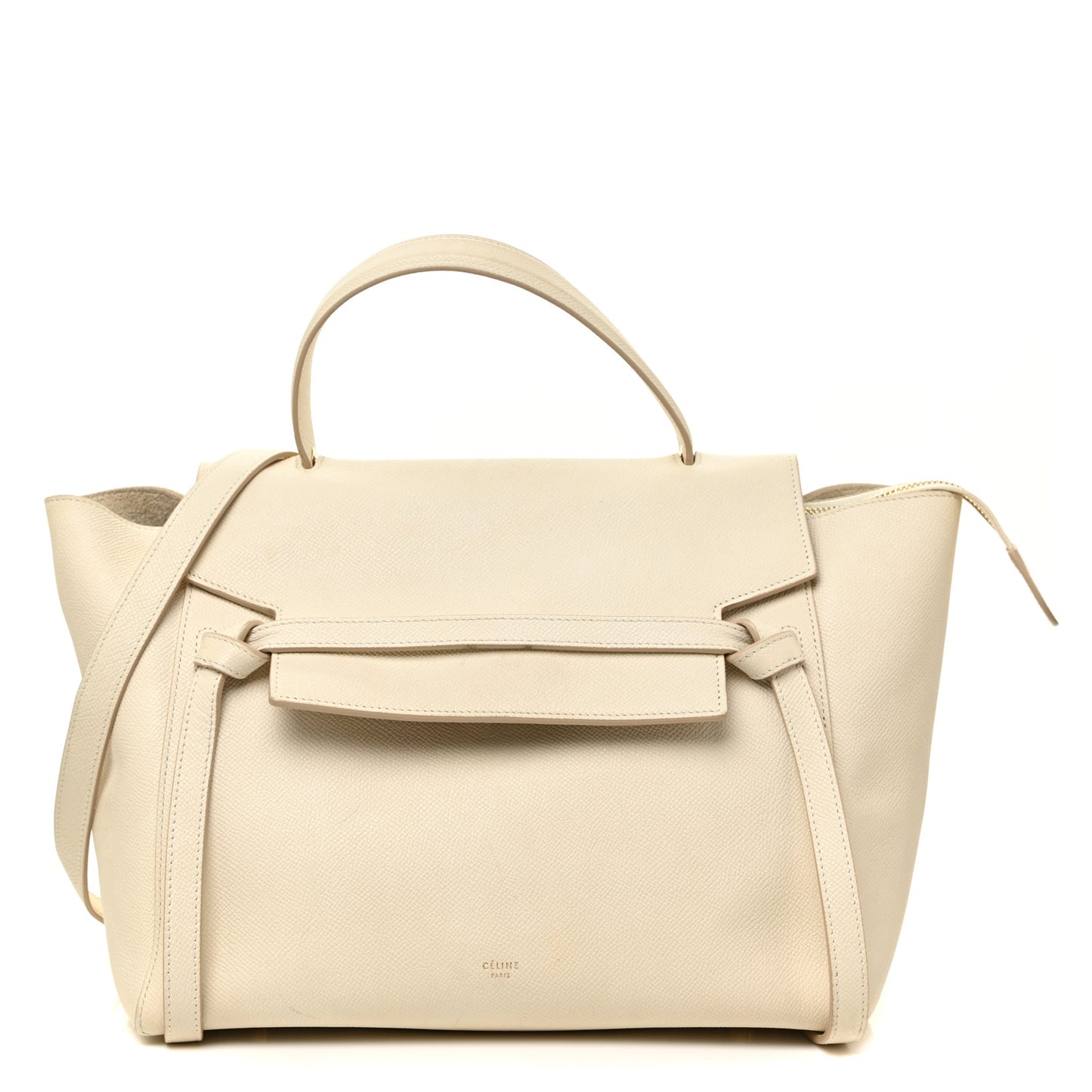 Grained Calfskin Mini Belt Bag White