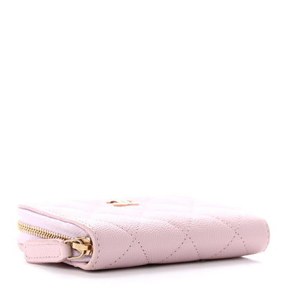 Chanel Caviar Quilted Zip Coin Purse Light Pink 5 of 9