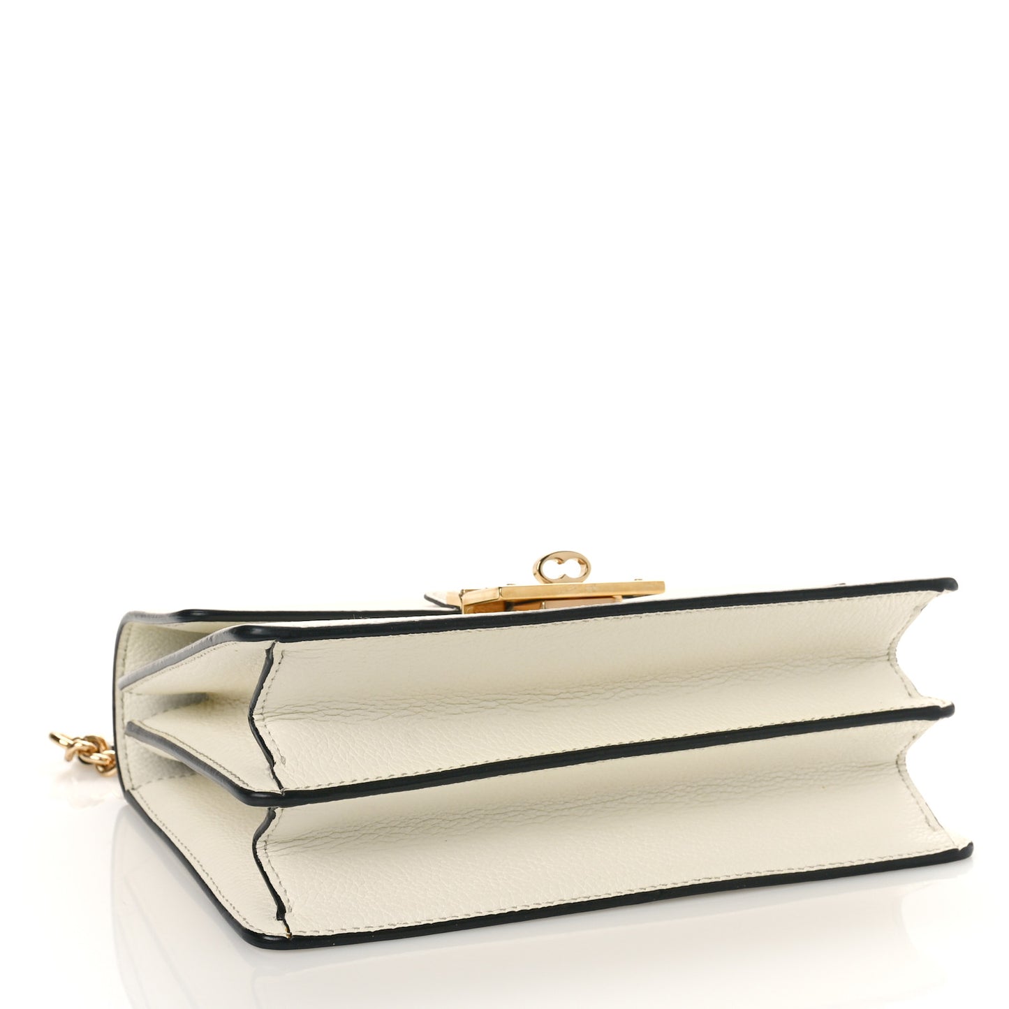 Grained Calfskin Rosalia Shoulder Bag White
