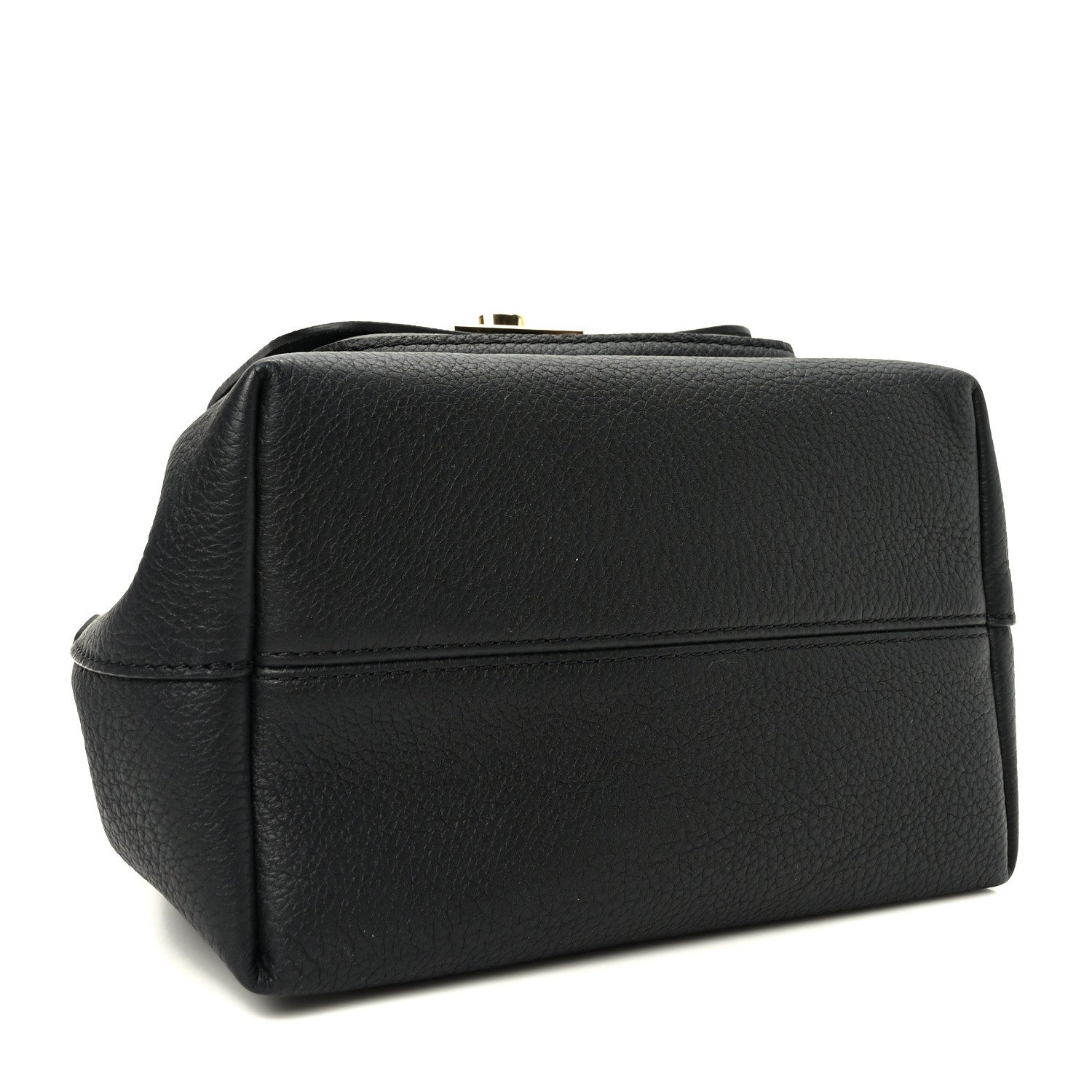 Louis Vuitton Calfskin Lockme Bucket MM Black 4 of 9