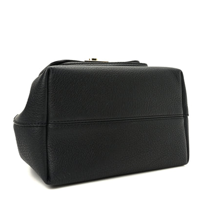 Louis Vuitton Calfskin Lockme Bucket MM Black 4 of 9