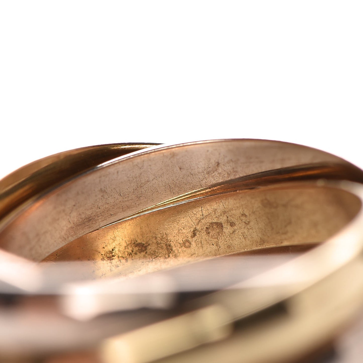 18K Pink Yellow White Gold Les Must De Trinity 5 Band Ring 49 4.75
