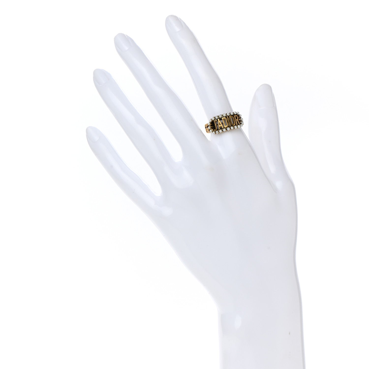 Christian Dior Aged Gold Pearl J'Adior Ring S 3 of 13