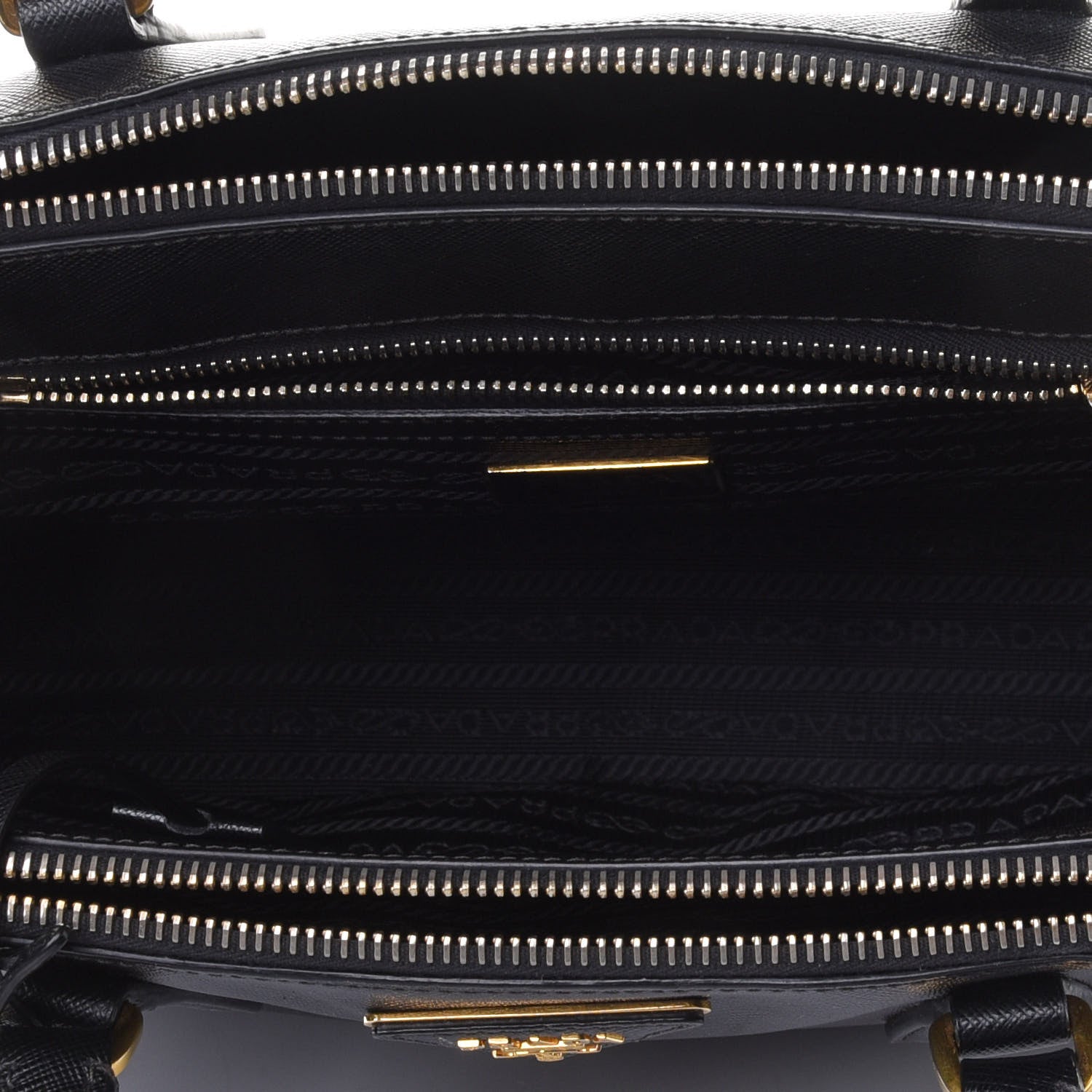 Prada Saffiano Small Galleria Double Zip Tote Black 4 of 4
