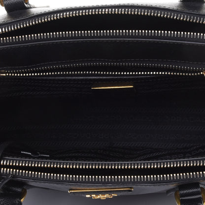 Prada Saffiano Small Galleria Double Zip Tote Black 4 of 4