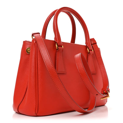 Prada Saffiano Mini Galleria Double Zip Tote Lacca 3 of 9