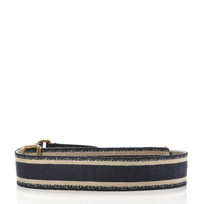Christian Dior Canvas Embroidered Shoulder Strap Blue 2 of 6