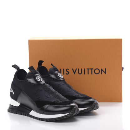 Louis Vuitton Technical Fabric Calfskin Run Away Sneakers 38 Black 9 of 9