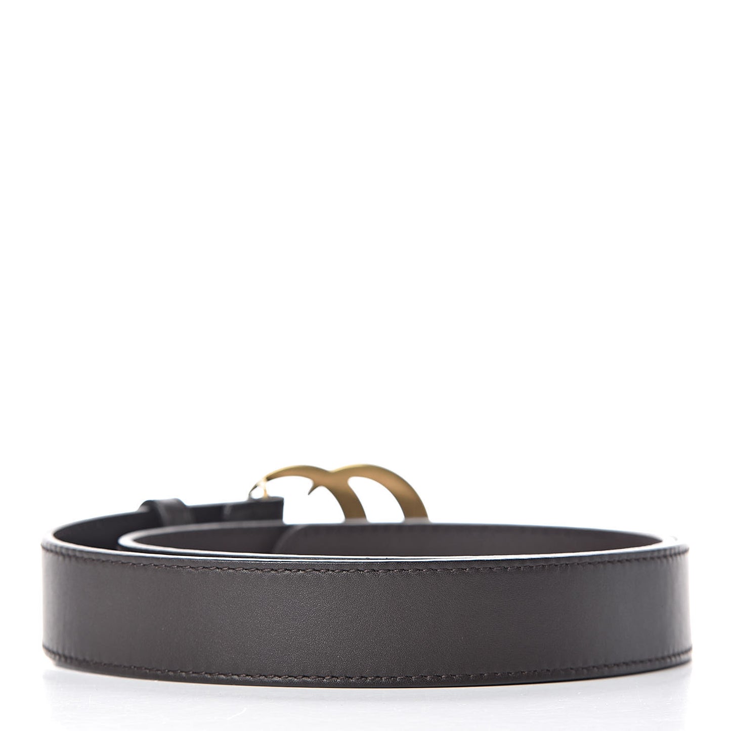 Moon Calfskin Double G 30mm Belt 85 34 Dark Cocoa