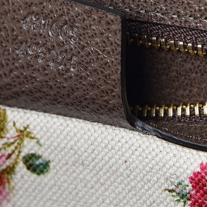 Gucci Calfskin Embroidered Medium Sylvie Top Handle Bag New Acero Multicolor 7 of 10