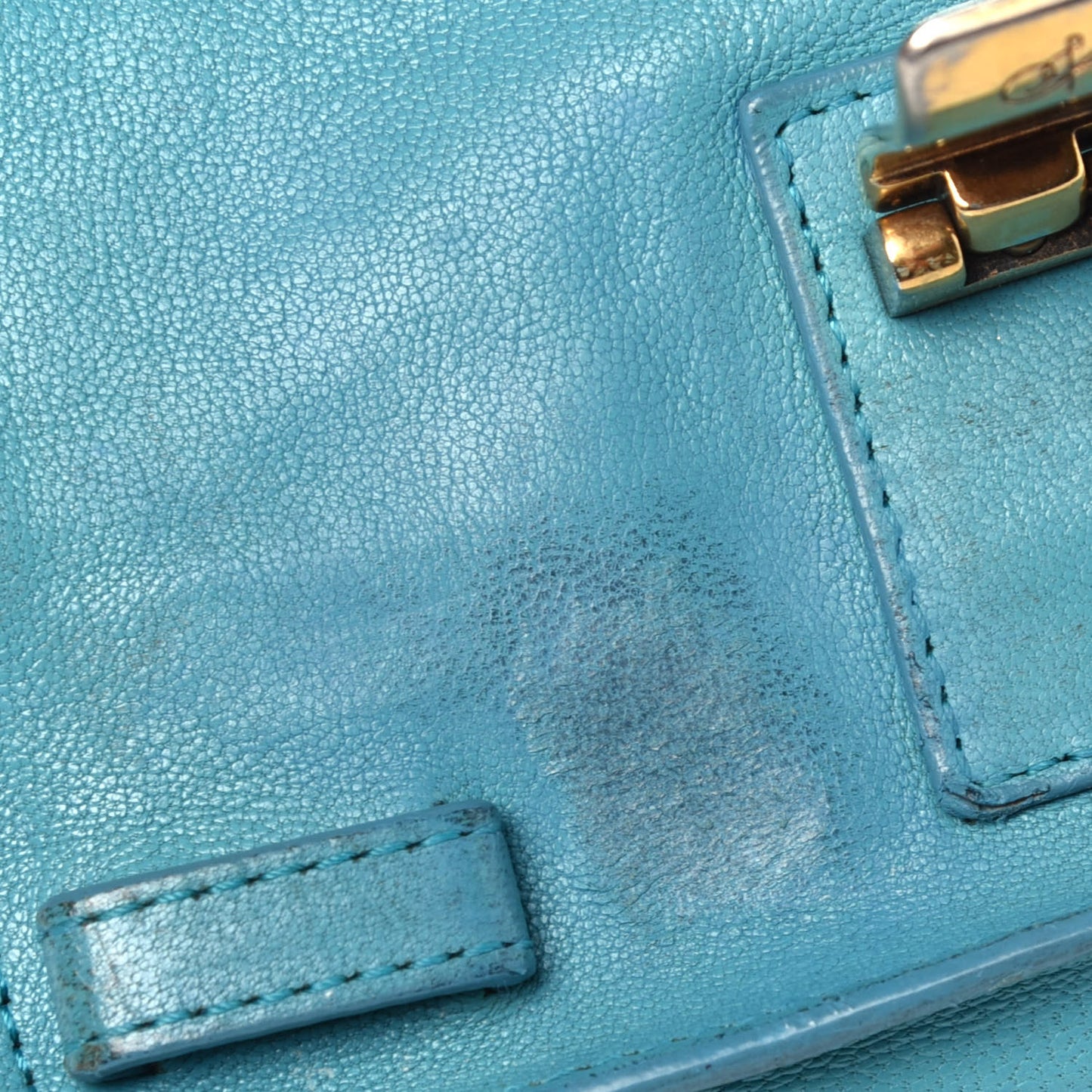Lambskin PS1 Mini Pouch Messenger Bag Lagoon