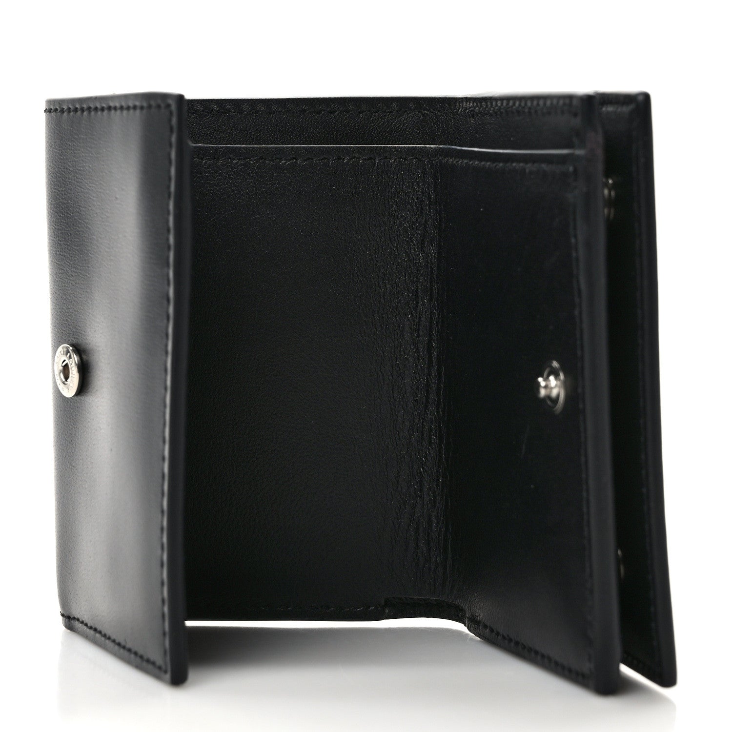 Saint Laurent SAINT LAURENT Smooth Calfskin Monogram Tiny Tri Fold Wallet Black 5 of 6